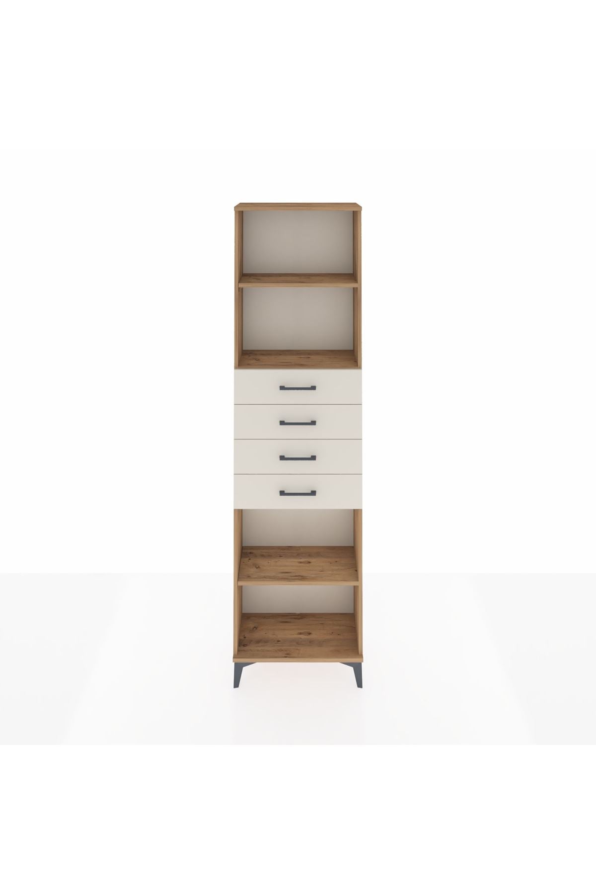 Arges Dolap 3 Raflı 4 Çekmeceli 60x30x221 - S29M227V7A