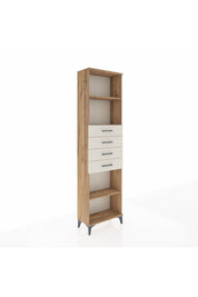 Arges Dolap 3 Raflı 4 Çekmeceli 60x30x221 Çam-Aytaşı