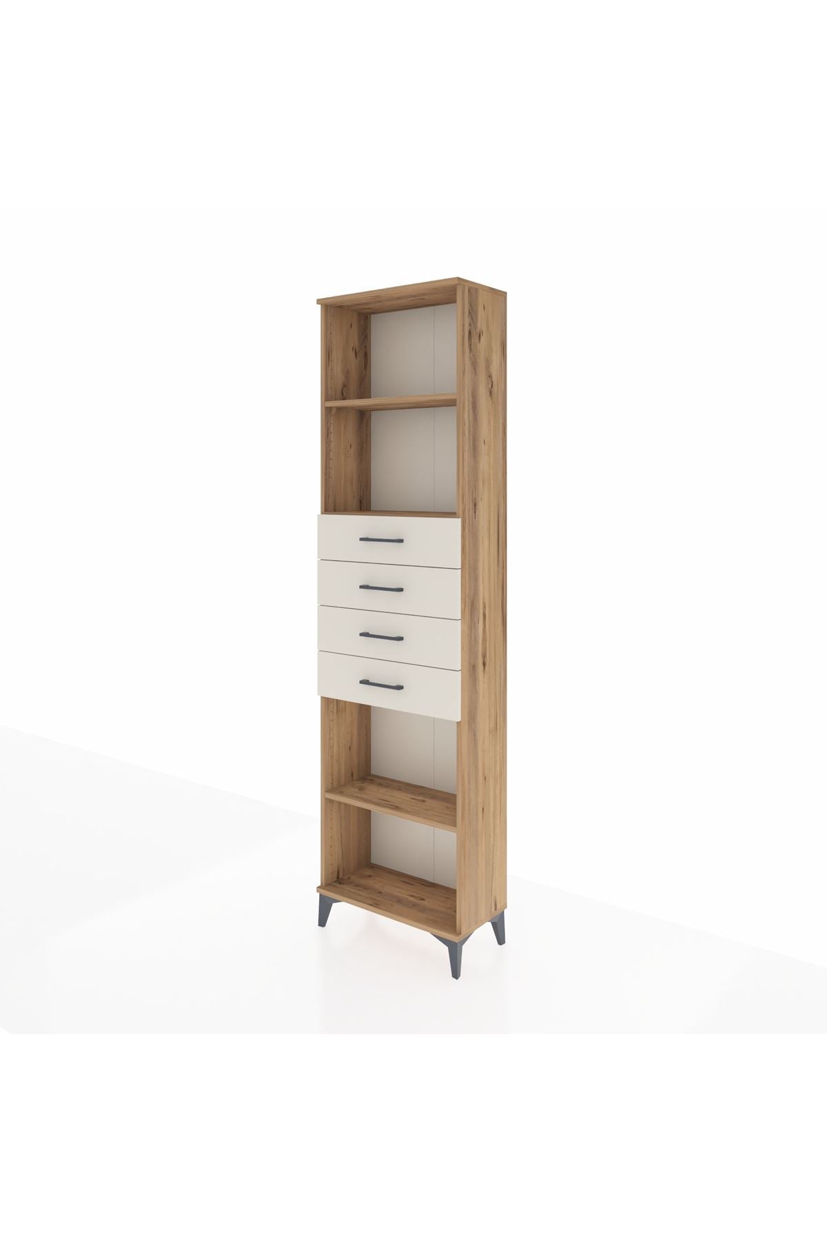 Arges Dolap 3 Raflı 4 Çekmeceli 60x30x221 - S29M227V7A