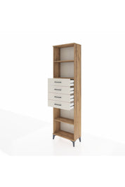 Arges Dolap 3 Raflı 4 Çekmeceli 60x30x221 Çam-Aytaşı