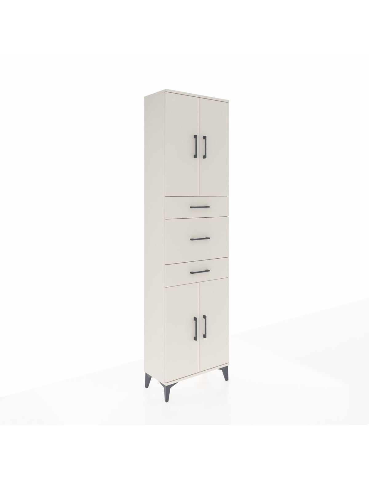 Arges Dolap 3 Raflı 3 Çekmeceli 4 Kapaklı 60x30x221 Aytaşı-Aytaşı