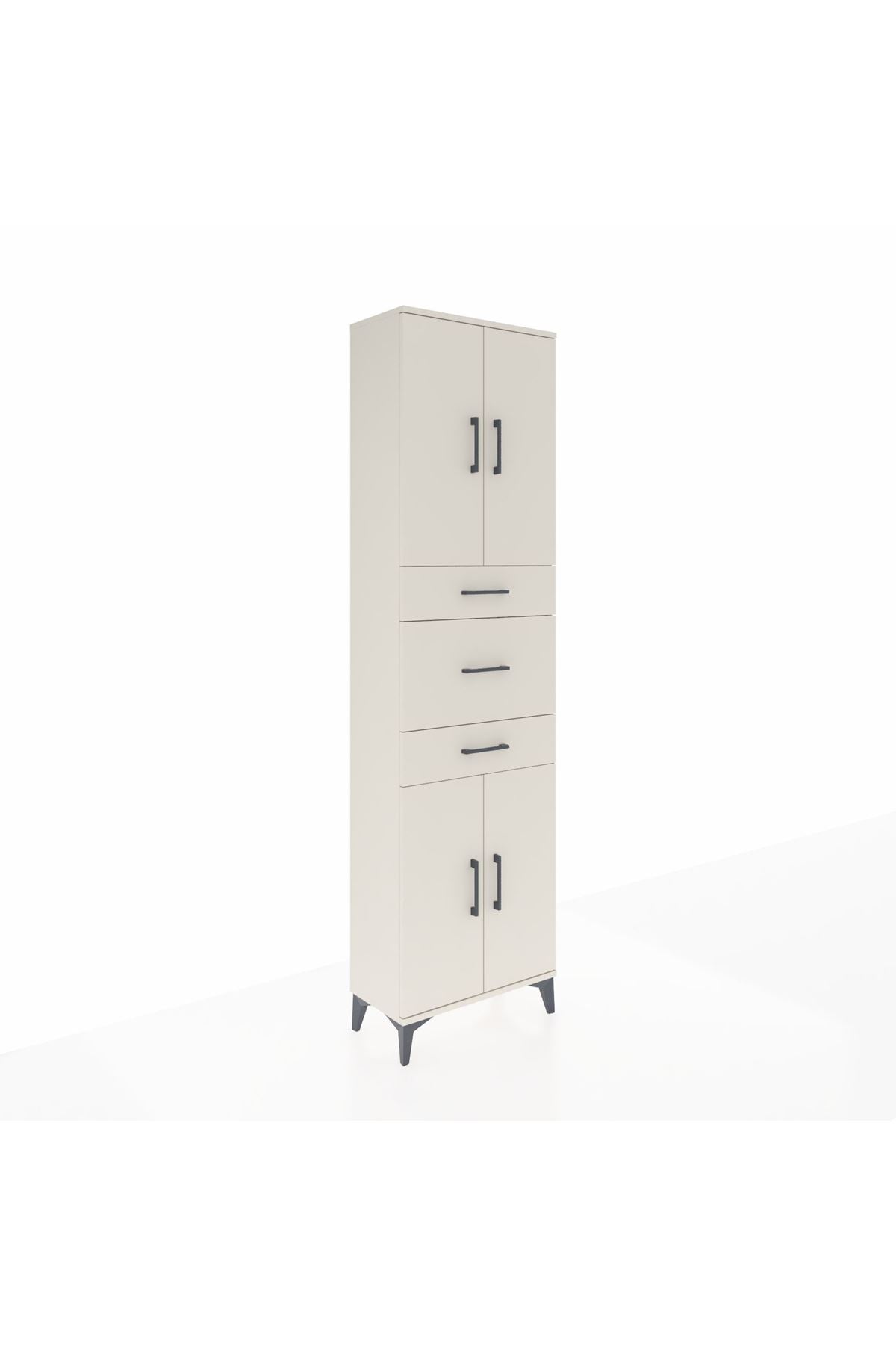 Arges Dolap 3 Raflı 3 Çekmeceli 4 Kapaklı 60x30x221 Aytaşı-Aytaşı