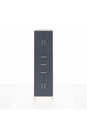Arges Dolap 3 Raflı 3 Çekmeceli 4 Kapaklı 60x30x221 Aytaşı-Antrasit