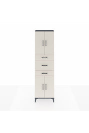 Arges Dolap 3 Raflı 3 Çekmeceli 4 Kapaklı 60x30x221 Antrasit-Aytaşı