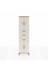 Arges Dolap 3 Raflı 3 Çekmeceli 4 Kapaklı 60x30x221