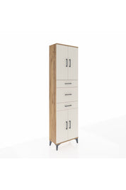 Arges Dolap 3 Raflı 3 Çekmeceli 4 Kapaklı 60x30x221 Çam-Aytaşı