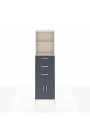 Arges Dolap 3 Raflı 3 Çekmeceli 2 Kapaklı 60x30x221 Aytaşı-Antrasit