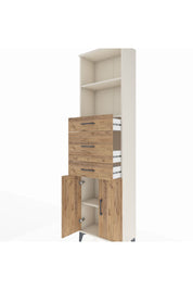 Arges Dolap 3 Raflı 3 Çekmeceli 2 Kapaklı 60x30x221 Aytaşı-Çam