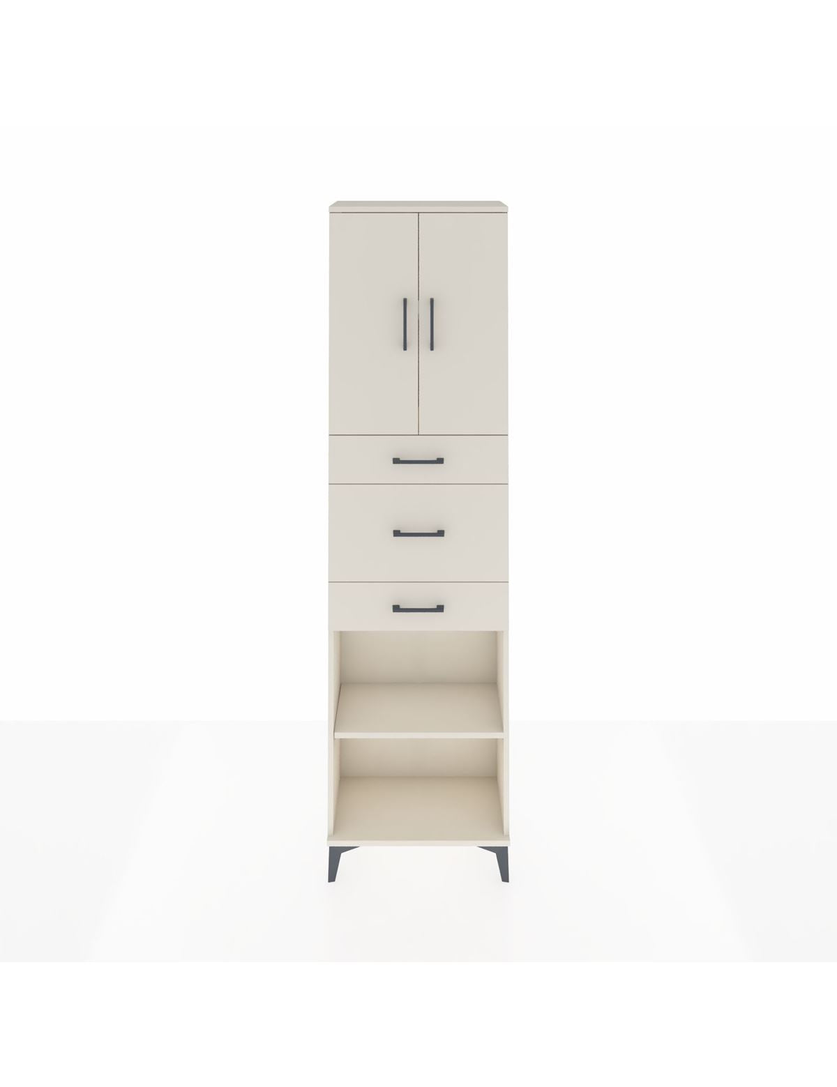 Arges Dolap 3 Raflı 3 Çekmeceli 2 Kapaklı 60x30x221 Aytaşı-Aytaşı