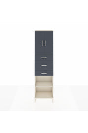 Arges Dolap 3 Raflı 3 Çekmeceli 2 Kapaklı 60x30x221 Aytaşı-Antrasit