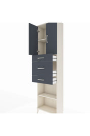 Arges Dolap 3 Raflı 3 Çekmeceli 2 Kapaklı 60x30x221 Aytaşı-Antrasit