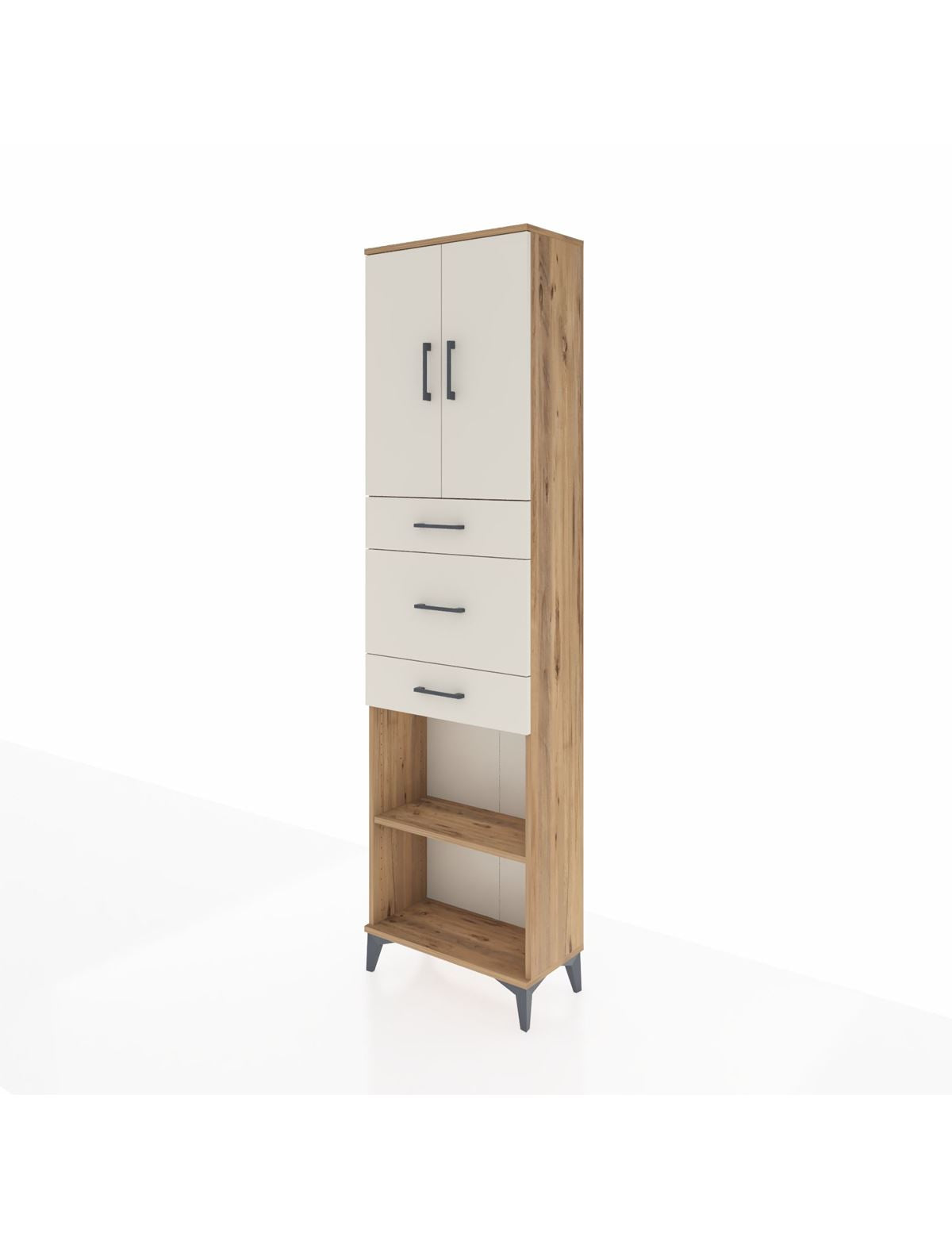 Arges Dolap 3 Raflı 3 Çekmeceli 2 Kapaklı 60x30x221 - S29M230V7A