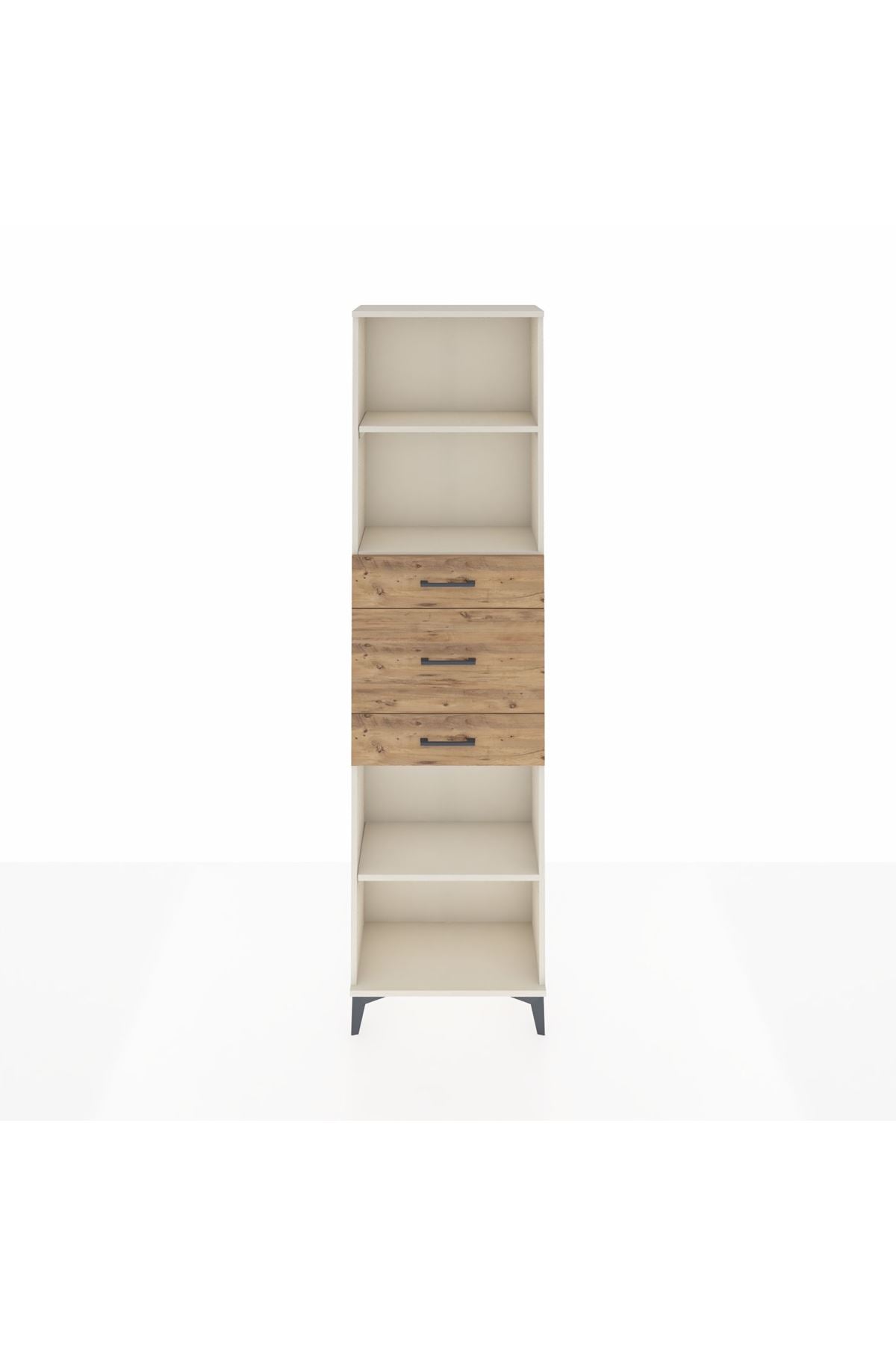 Arges Dolap 3 Raflı 3 Çekmeceli 60x30x221 Aytaşı-Çam