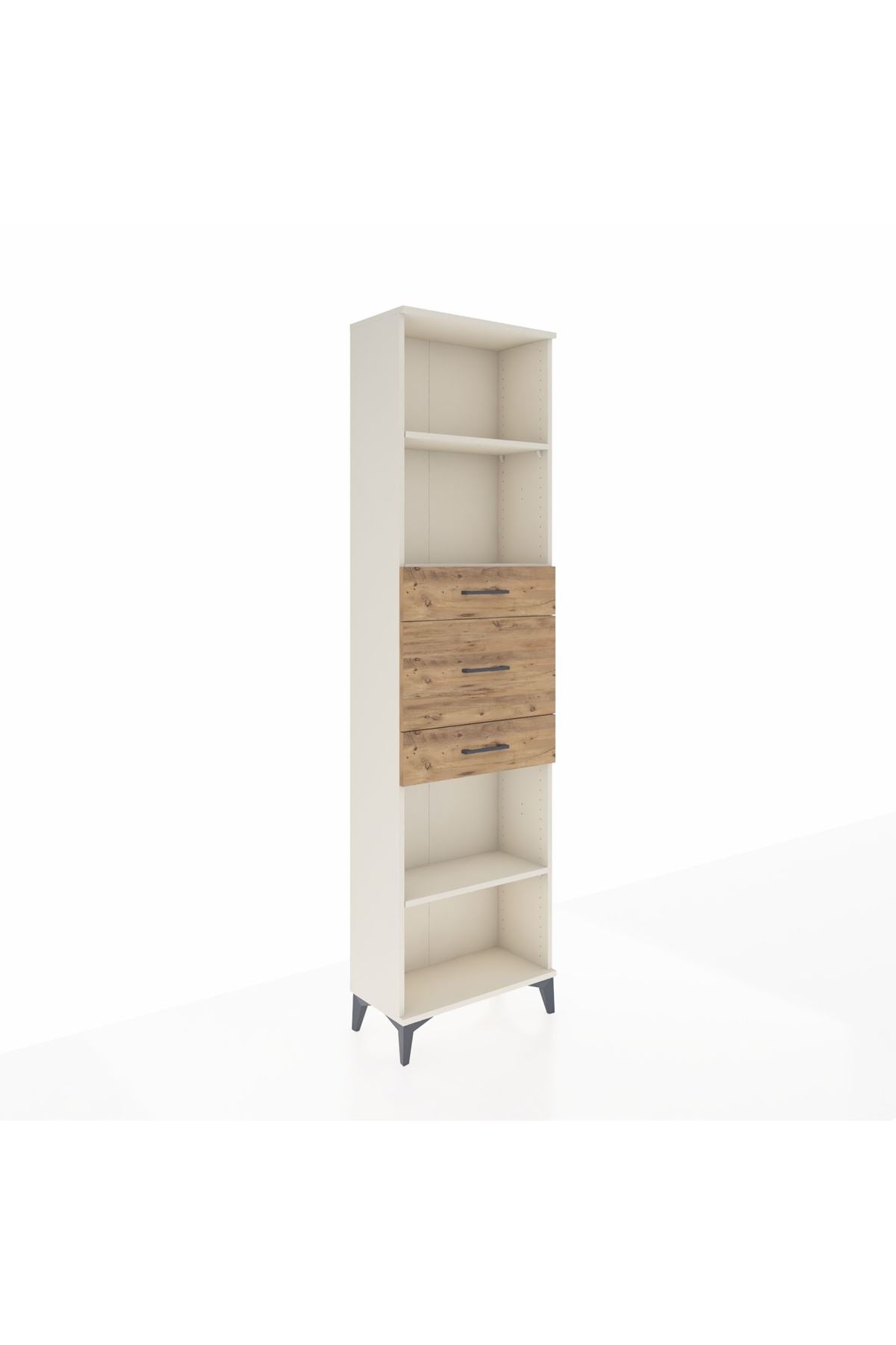 Arges Dolap 3 Raflı 3 Çekmeceli 60x30x221 Aytaşı-Çam