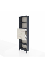 Arges Dolap 3 Raflı 3 Çekmeceli 60x30x221 Antrasit-Aytaşı