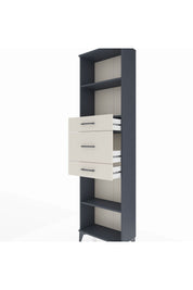 Arges Dolap 3 Raflı 3 Çekmeceli 60x30x221 Antrasit-Aytaşı