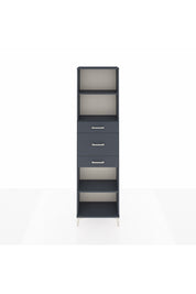 Arges Dolap 3 Raflı 3 Çekmeceli 60x30x221 Antrasit-Antrasit