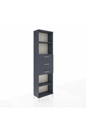 Arges Dolap 3 Raflı 3 Çekmeceli 60x30x221 Antrasit-Antrasit