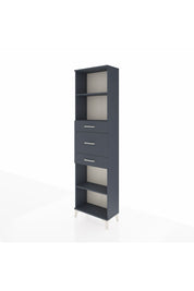 Arges Dolap 3 Raflı 3 Çekmeceli 60x30x221 Antrasit-Antrasit