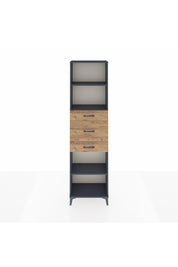 Arges Dolap 3 Raflı 3 Çekmeceli 60x30x221 Antrasit-Çam