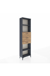 Arges Dolap 3 Raflı 3 Çekmeceli 60x30x221 Antrasit-Çam