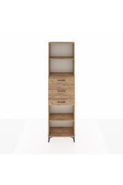 Arges Dolap 3 Raflı 3 Çekmeceli 60x30x221 Çam-Çam