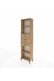 Arges Dolap 3 Raflı 3 Çekmeceli 60x30x221 Çam-Çam