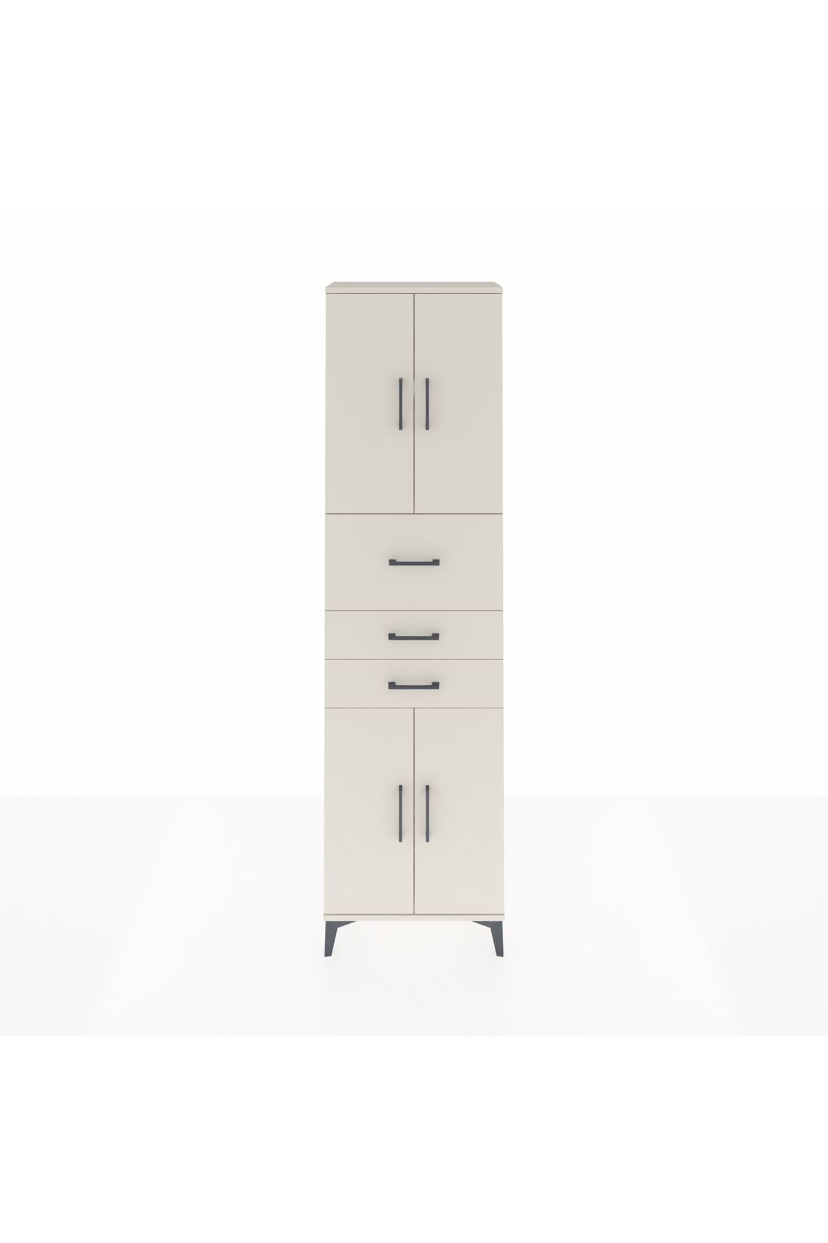 Arges Dolap 3 Raflı 3 Çekmeceli 4 Kapaklı 60x30x221 Aytaşı-Aytaşı