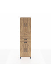 Arges Dolap 3 Raflı 3 Çekmeceli 4 Kapaklı 60x30x221 Çam-Çam