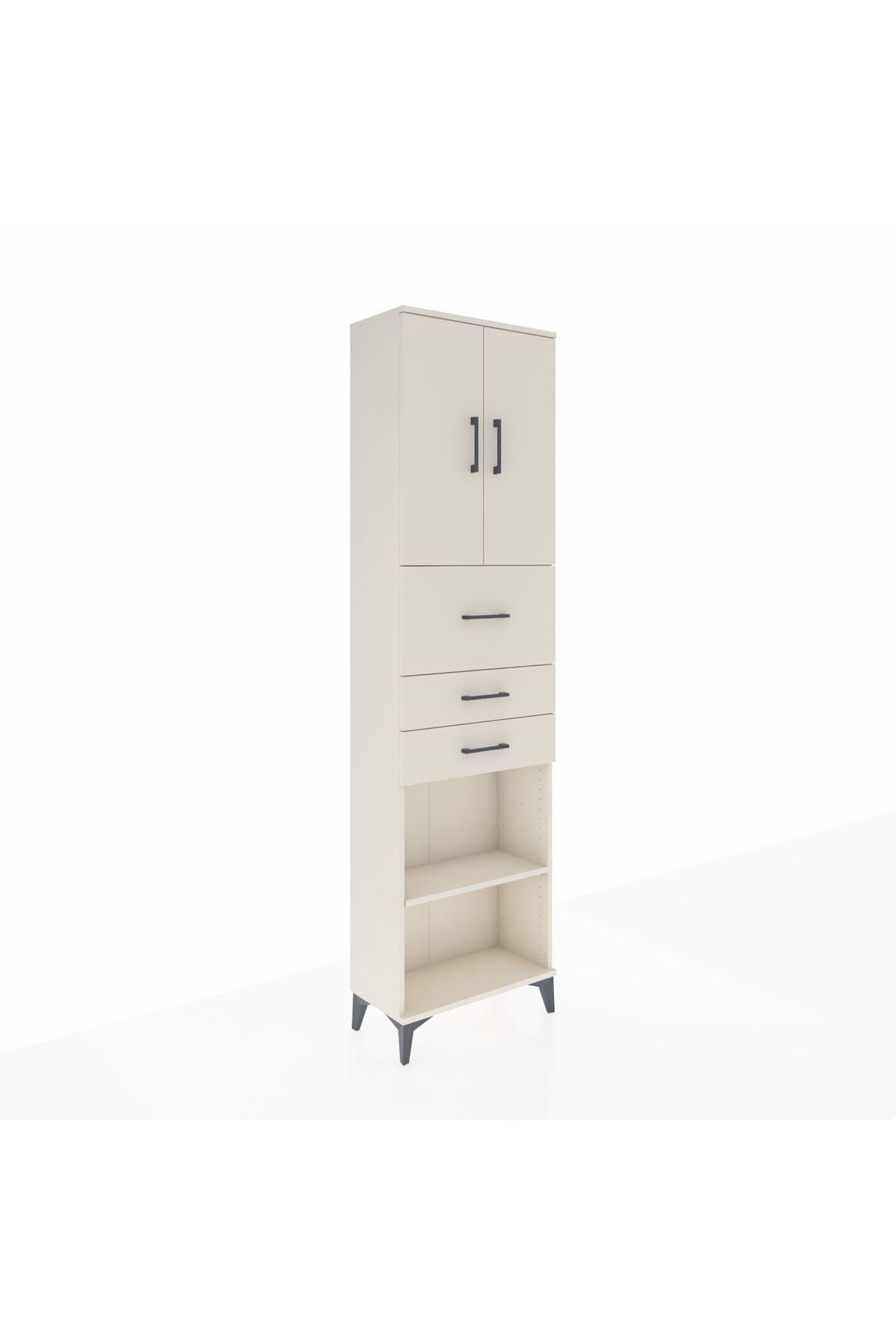 Arges Dolap 3 Raflı 3 Çekmeceli 2 Kapaklı 60x30x221 Aytaşı-Aytaşı