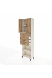 Arges Dolap 3 Raflı 3 Çekmeceli 2 Kapaklı 60x30x221 Aytaşı-Çam