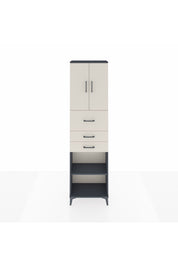 Arges Dolap 3 Raflı 3 Çekmeceli 2 Kapaklı 60x30x221 Antrasit-Aytaşı