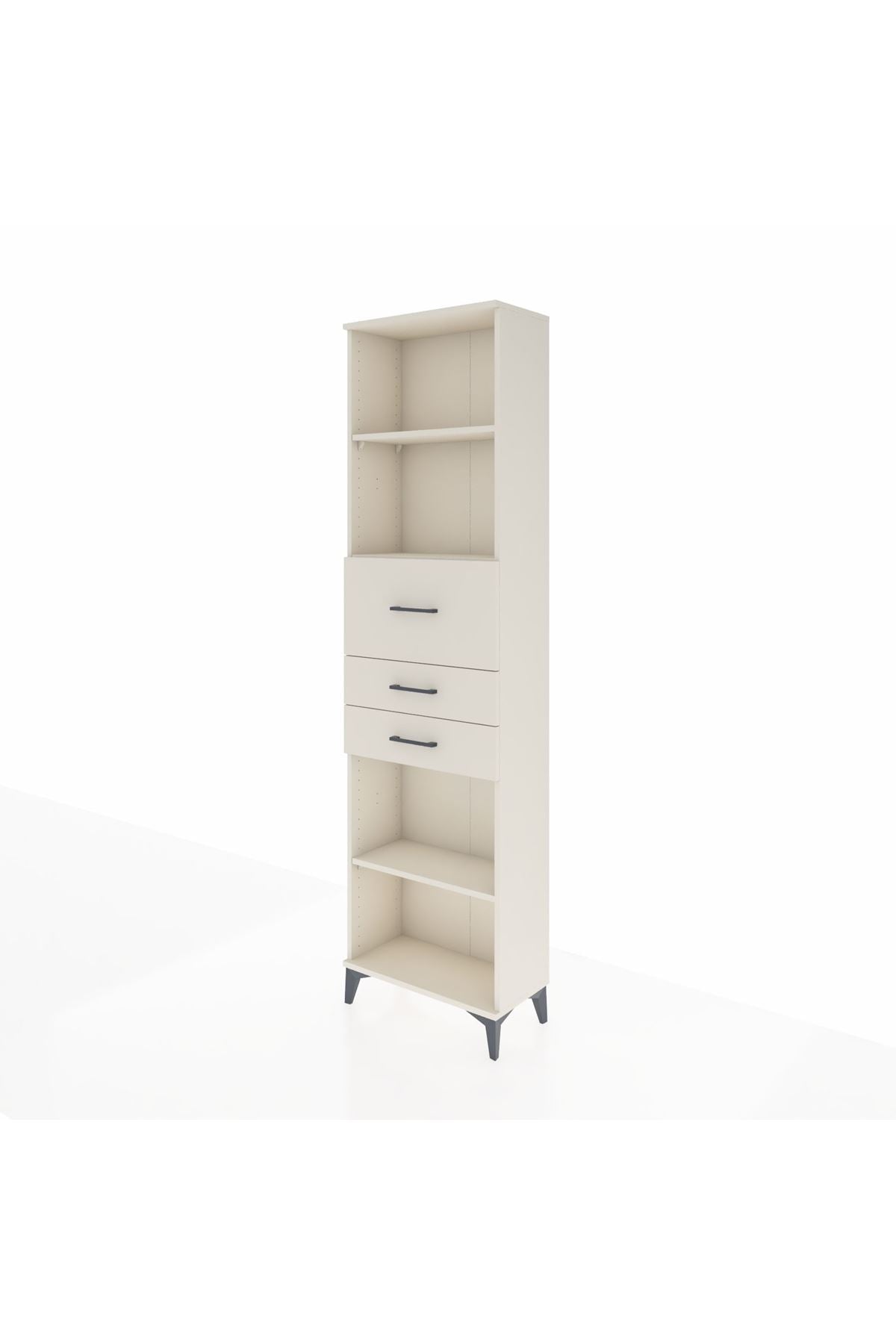 Arges Dolap 3 Raflı 3 Çekmeceli 60x30x221 - S29M235V1A