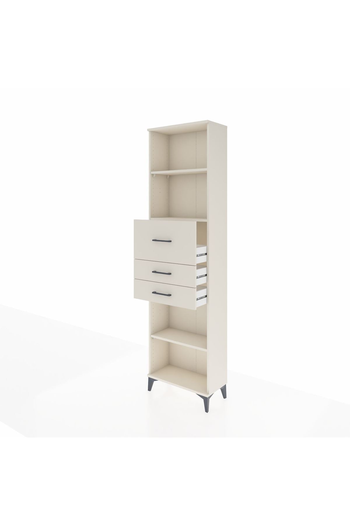 Arges Dolap 3 Raflı 3 Çekmeceli 60x30x221 - S29M235V1A
