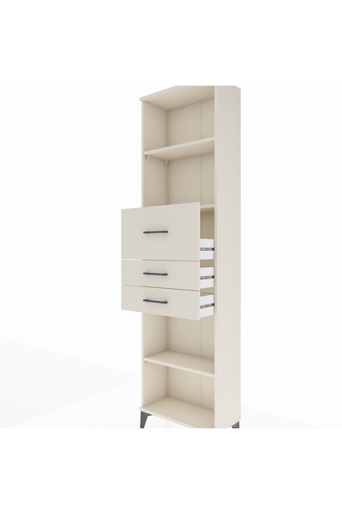 Arges Dolap 3 Raflı 3 Çekmeceli 60x30x221 - S29M235V1A