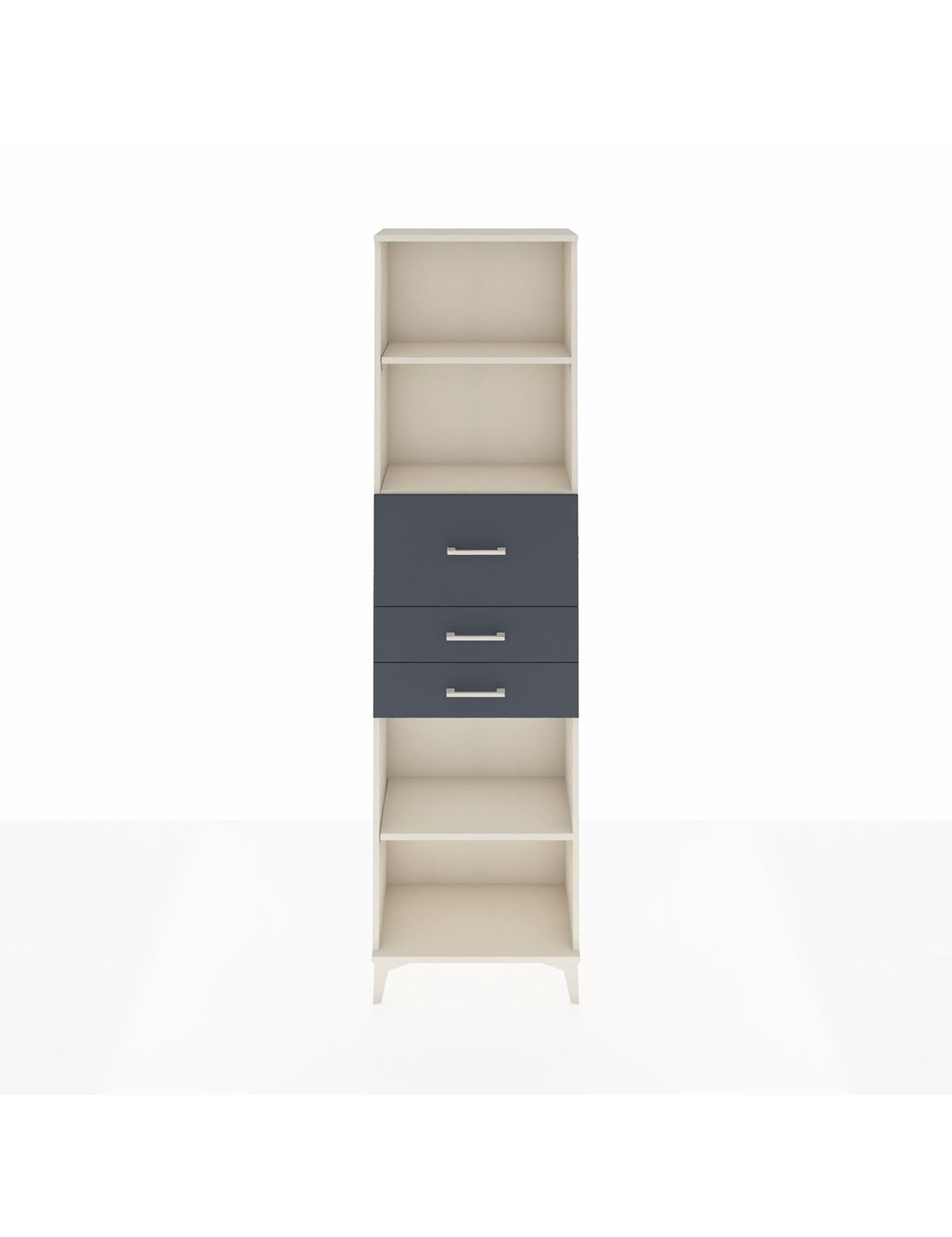 Arges Dolap 3 Raflı 3 Çekmeceli 60x30x221 Aytaşı-Antrasit