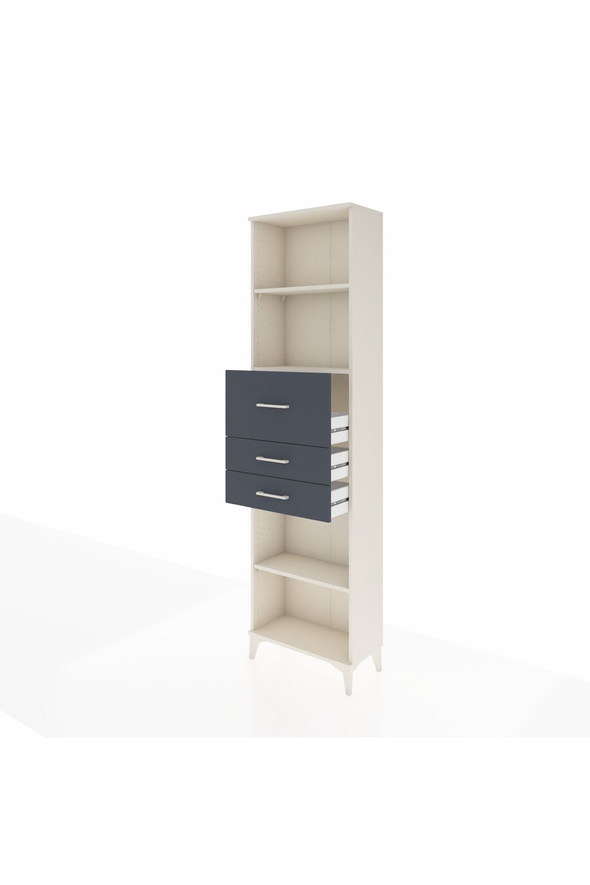 Arges Dolap 3 Raflı 3 Çekmeceli 60x30x221 - S29M235V2A