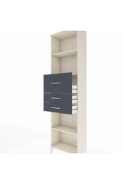 Arges Dolap 3 Raflı 3 Çekmeceli 60x30x221 Aytaşı-Antrasit