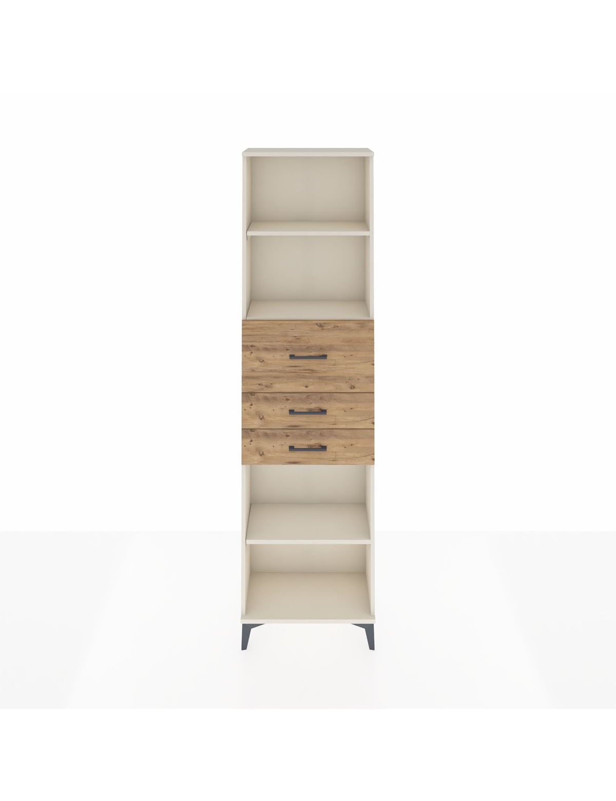 Arges Dolap 3 Raflı 3 Çekmeceli 60x30x221 Aytaşı-Çam