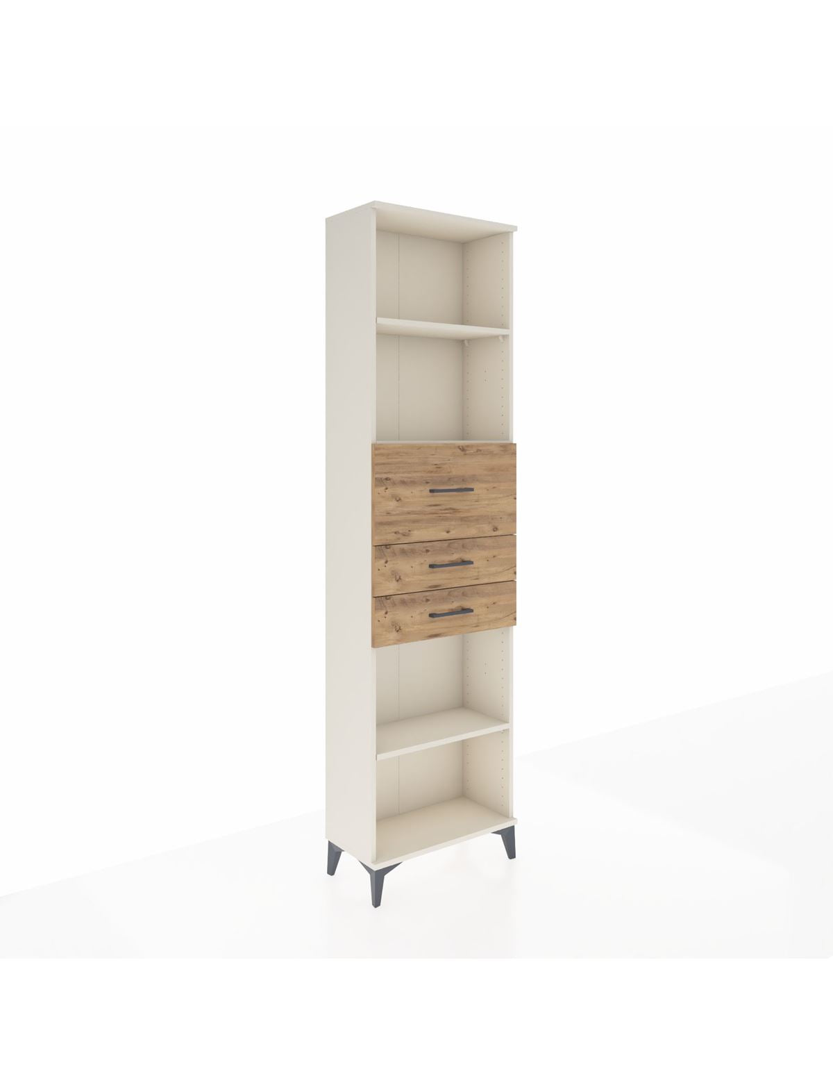 Arges Dolap 3 Raflı 3 Çekmeceli 60x30x221 Aytaşı-Çam