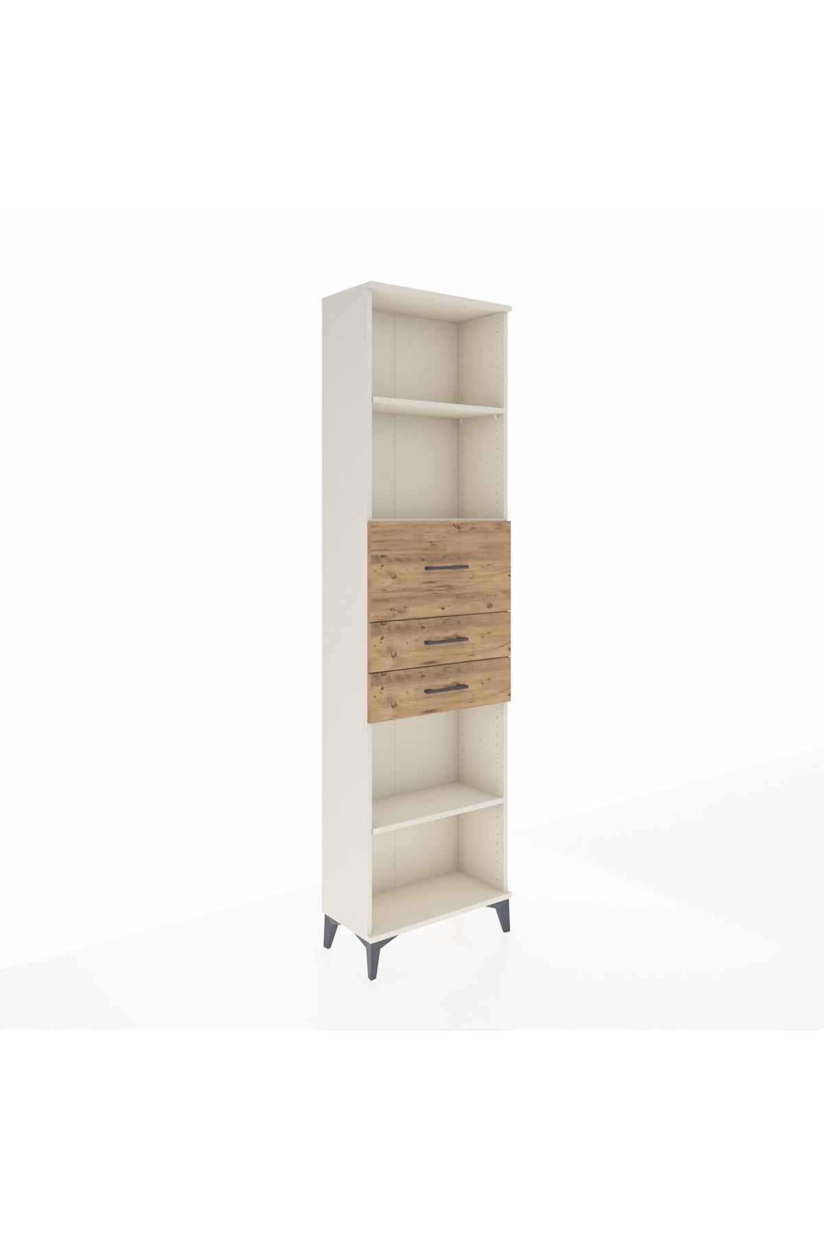 Arges Dolap 3 Raflı 3 Çekmeceli 60x30x221 Aytaşı-Çam