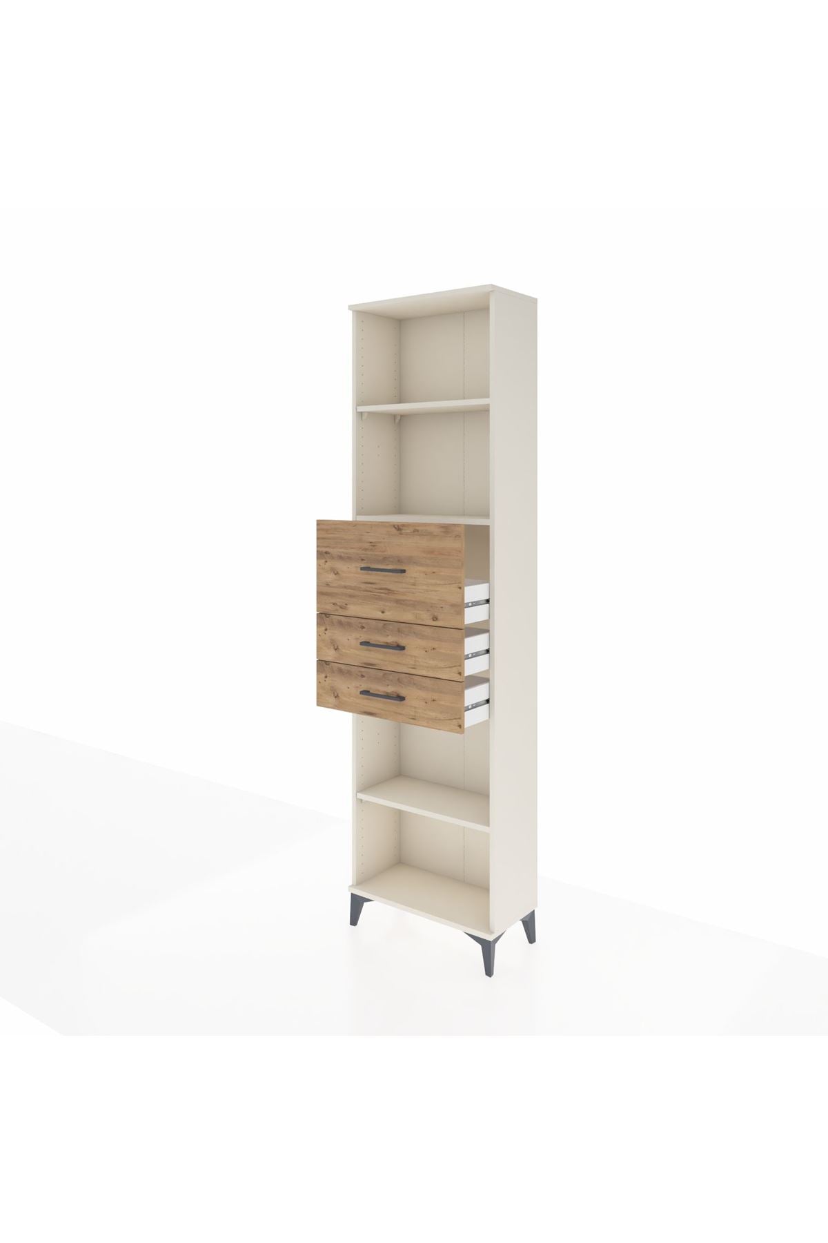 Arges Dolap 3 Raflı 3 Çekmeceli 60x30x221 - S29M235V3A