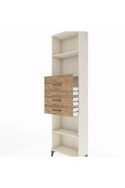 Arges Dolap 3 Raflı 3 Çekmeceli 60x30x221 Aytaşı-Çam
