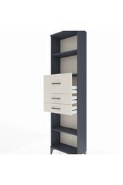 Arges Dolap 3 Raflı 3 Çekmeceli 60x30x221 Antrasit-Aytaşı