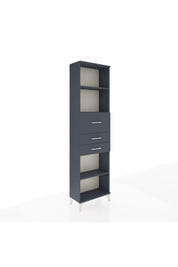 Arges Dolap 3 Raflı 3 Çekmeceli 60x30x221 Antrasit-Antrasit