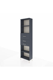 Arges Dolap 3 Raflı 3 Çekmeceli 60x30x221 Antrasit-Antrasit