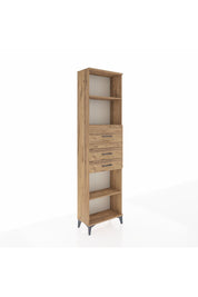 Arges Dolap 3 Raflı 3 Çekmeceli 60x30x221 Çam-Çam