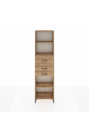 Arges Dolap 3 Raflı 3 Çekmeceli 60x30x221 Çam-Çam