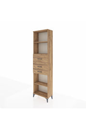 Arges Dolap 3 Raflı 3 Çekmeceli 60x30x221 Çam-Çam