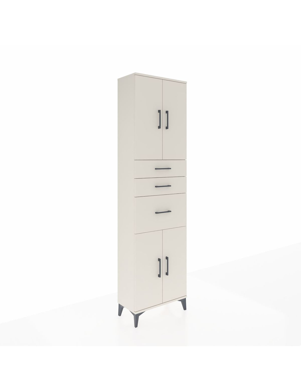 Arges Dolap 3 Raflı 3 Çekmeceli 4 Kapaklı 60x30x221 Aytaşı-Aytaşı